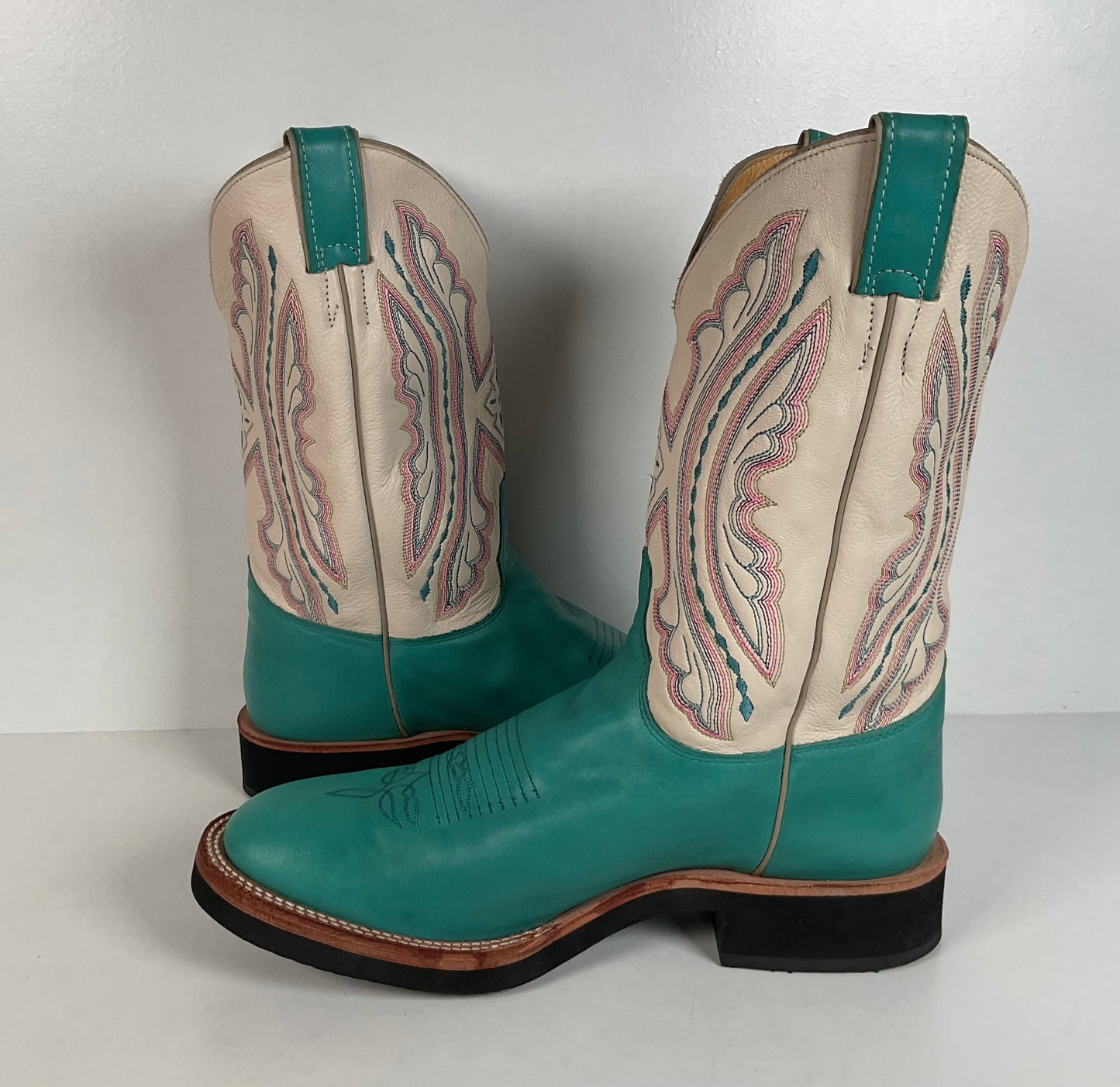 Justin Tekno Crepe Cowgirl Boots | USA Made | Turquoise | Women’s 10 B