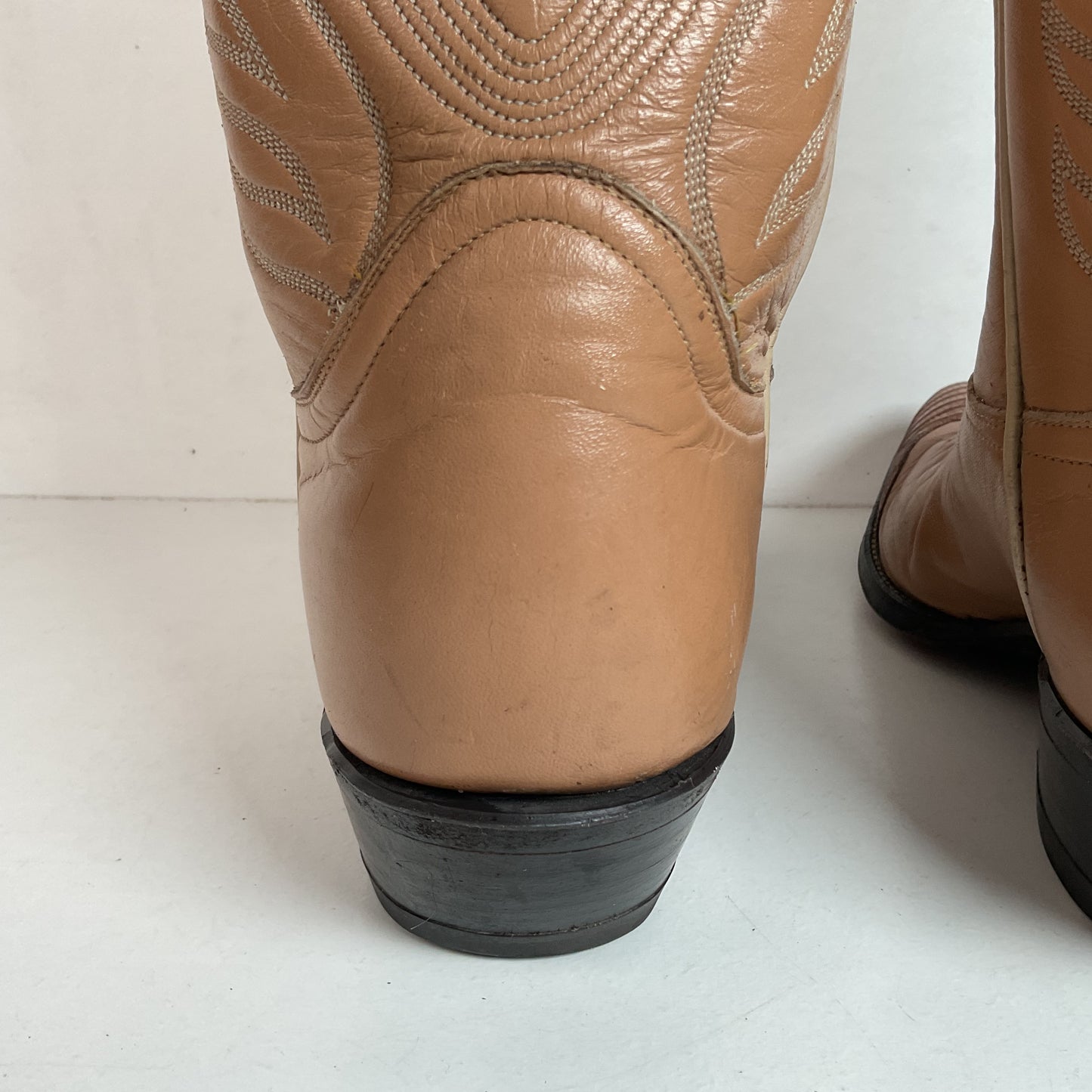 Vintage Tony Lama Gold Label Cowboy Boots 9.5 D Lizard Wingtip USA Made
