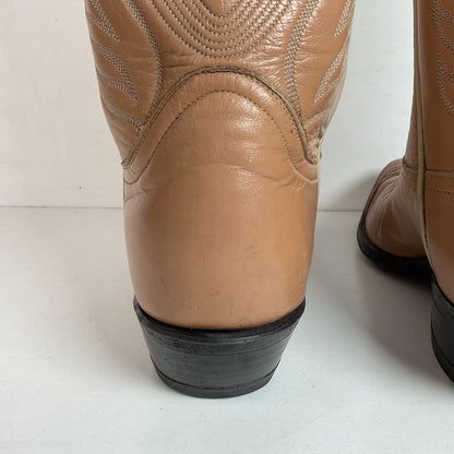 Vintage Tony Lama Gold Label Cowboy Boots 9.5 D Lizard Wingtip USA Made