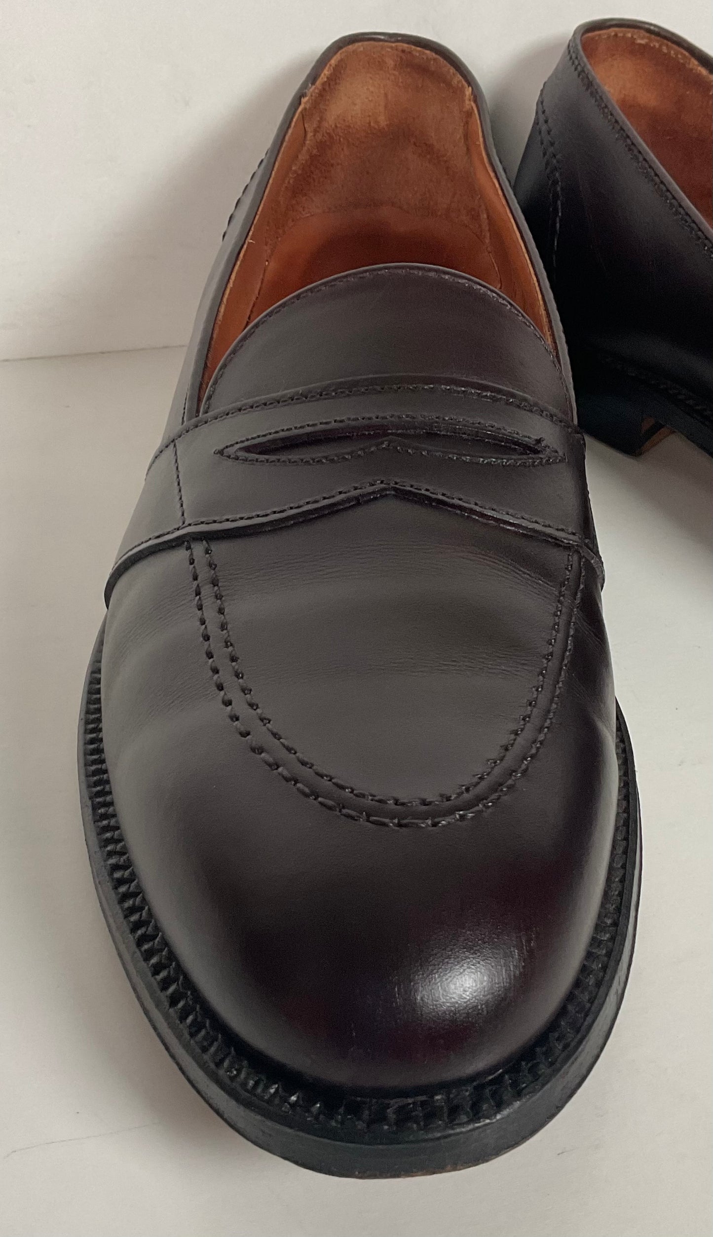 Alden New England Penny Loafer 11 AA Style 683 Burgundy Calf Skin