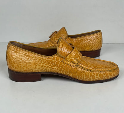 Vintage Sea Turtle Loafers | Monk Strap | Yellow | Men’s 7 D
