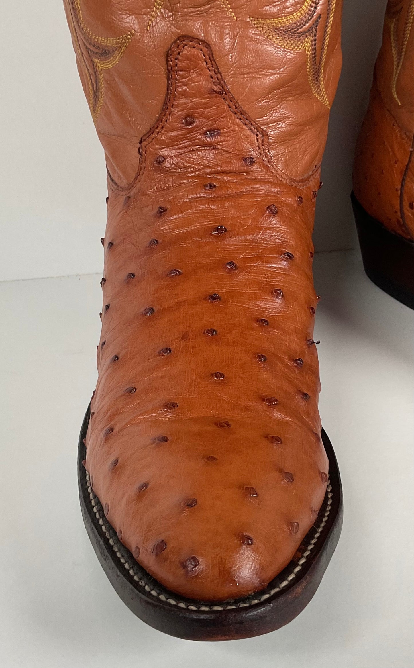 Justin Full Ostrich Quill Cowboy Boots | Exotic | USA Made | Men’s 10 D