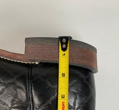 Justin Bent Rail | Exotic Wildebeest Cowboy Boots | USA Made | Men’s 12 D