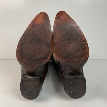 Vintage 1960s Tony Lama Antelope Cowboy Boots 9 B Gold Label Exotic