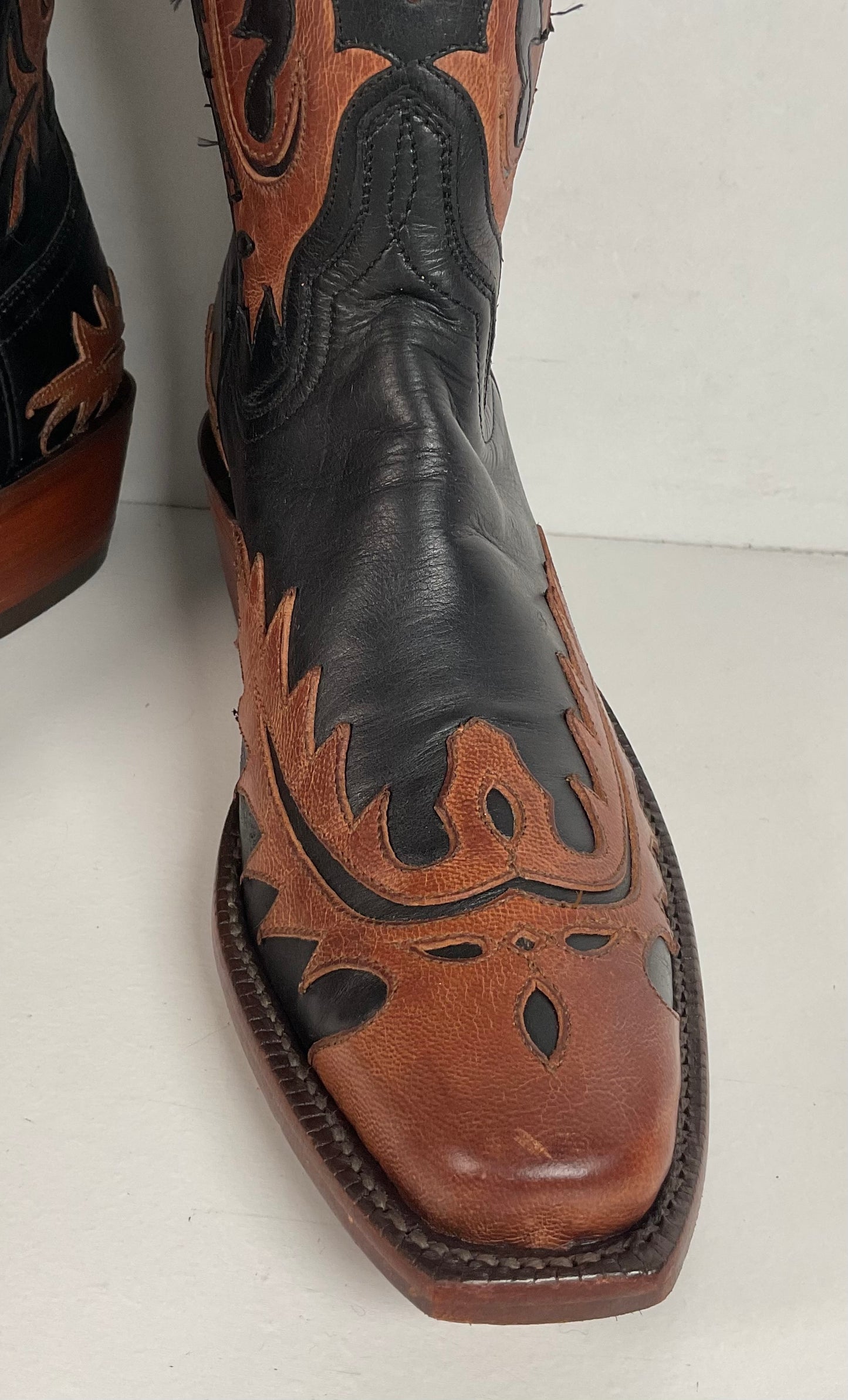 Lucchese Classics Handmade Tooled Cowgirl Boots 6.5 B Pee Wee Style