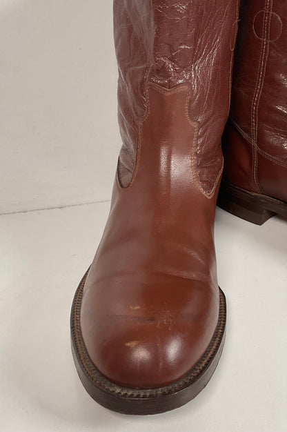 Vintage Jarman Cloth Pull Military Style Boots 11 Narrow 1940s