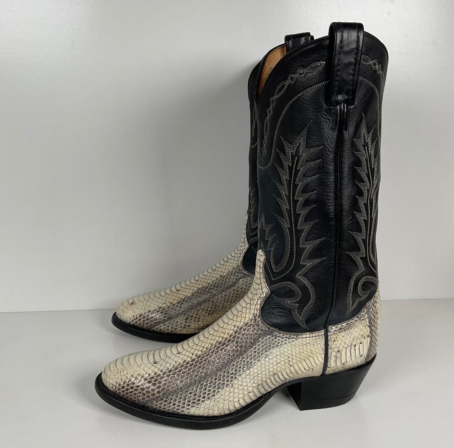 Vintage Tony Lama Water Snake Cowboy Boots | Snakeskin | Men’s 8.5 D