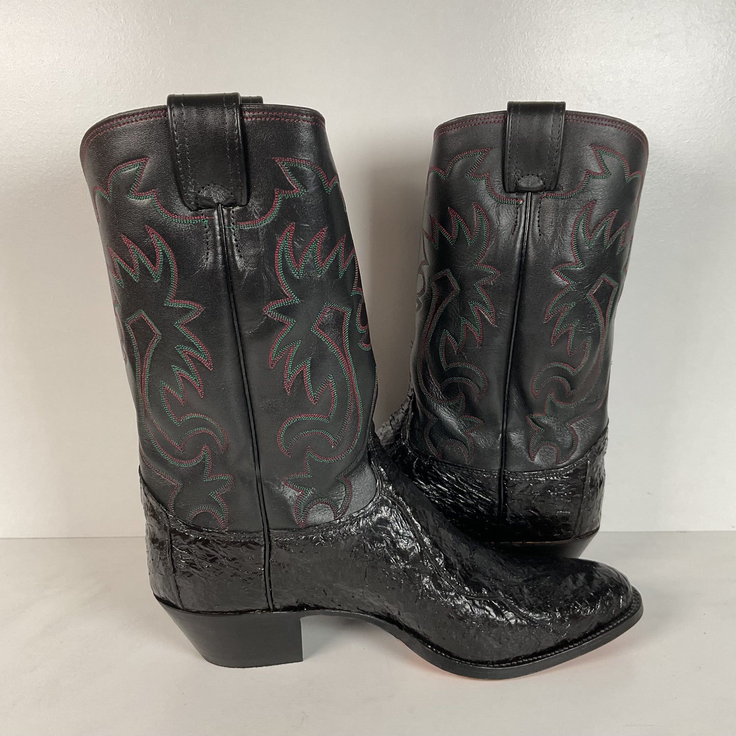 Vintage Olathe Sea Bass Cowboy Boots | Exotic | USA Made | 13 EE