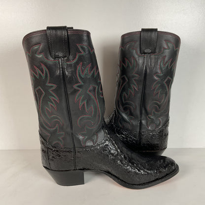 Vintage Olathe Sea Bass Cowboy Boots | Exotic | USA Made | 13 EE