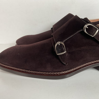Mezlan Double Monk Strap Shoes | Custom | Nubuck Suede | Brown | Men’s 10.5 M