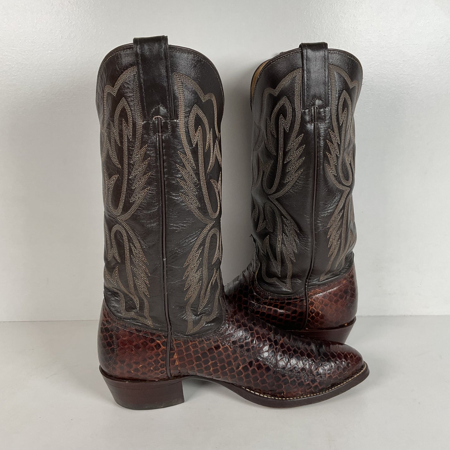 Texas Imperial Python Snakeskin Cowboy Boots | USA Made | Men’s 9.5 D