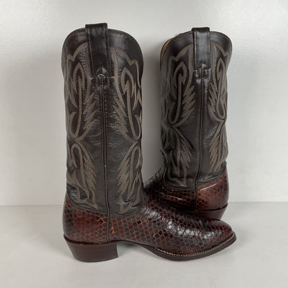 Texas Imperial Python Snakeskin Cowboy Boots | USA Made | Men’s 9.5 D