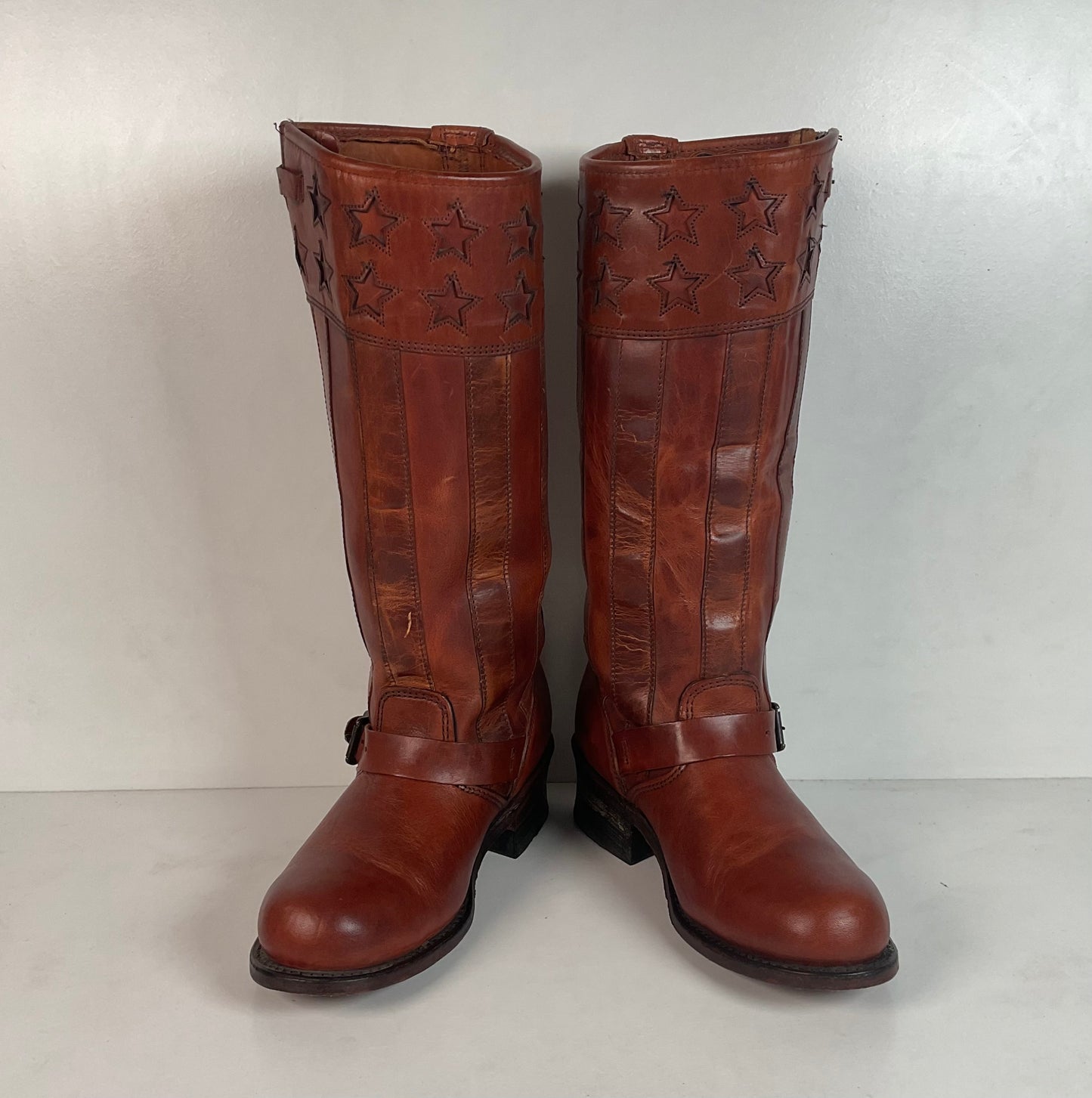 Frye Women’s Engineer Harness Boots 7.5 M 150th Anniversary Stars & Stripes