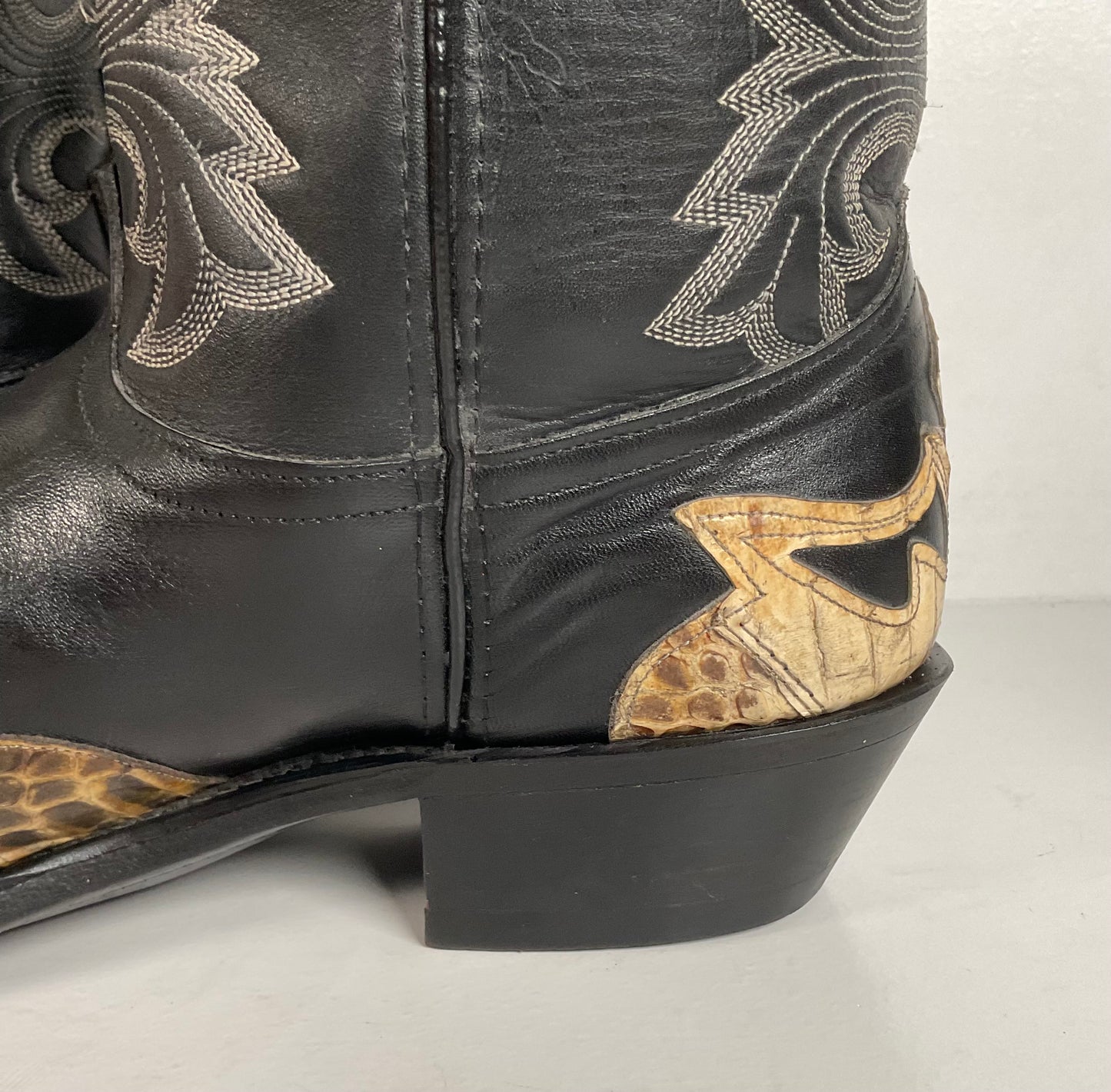 Dan Post for Code West Cowboy Boots | Python Snakeskin Tip | USA Made | 9 Wide