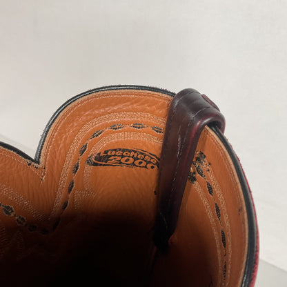 Lucchese 2000 Elephant Roper Boots | USA Made | Black Cherry | Men’s 8.5 D