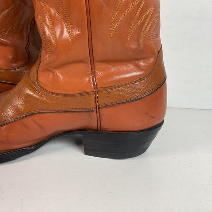 Vintage Justin Algonquin Toe Cowboy Boots | Old Fort Worth Label | Men’s 10.5 D