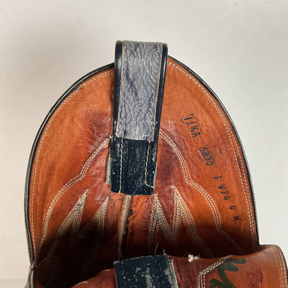 Vintage Sanders Cowboy Boots | Exotic Shark Skin | Extra Narrow | Men’s 11.5 A