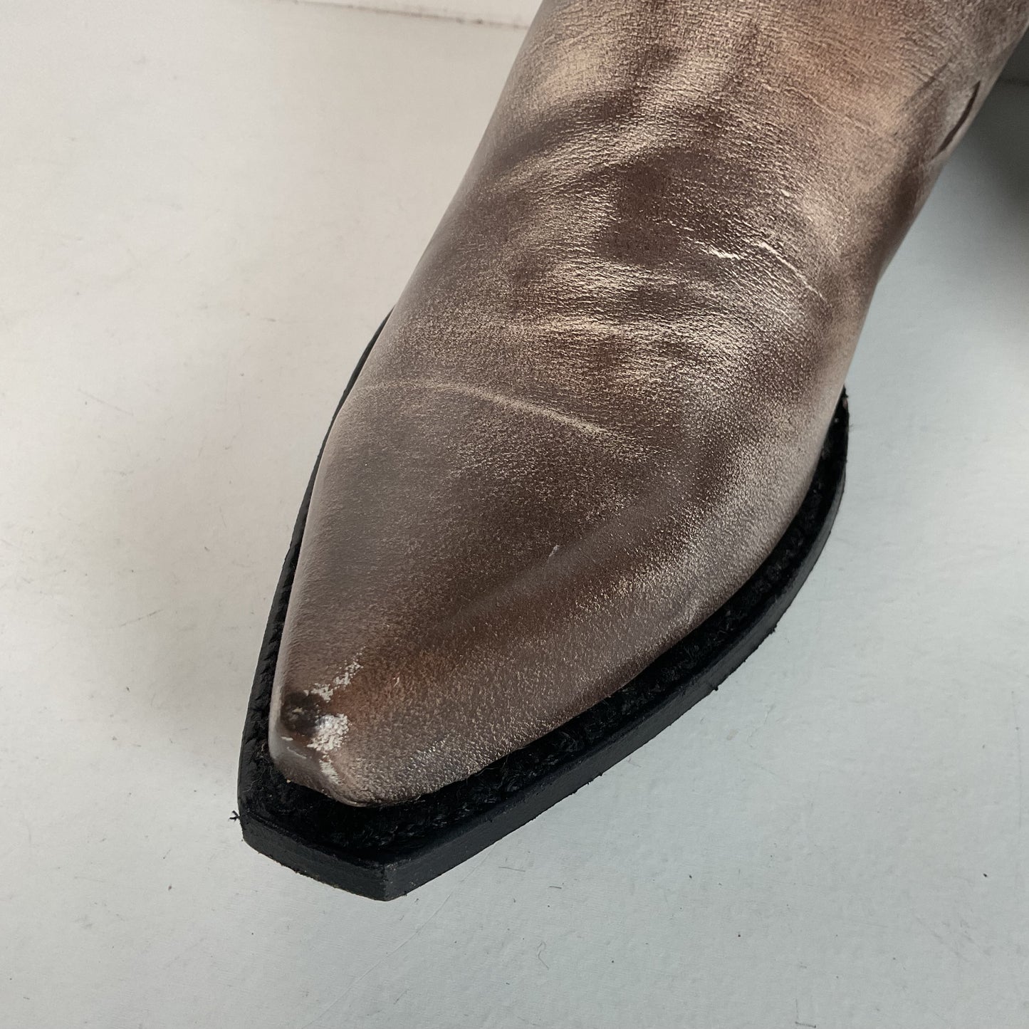 Frye Metallic Cowgirl Boots 7 M Tooled Inlay Snip Toe