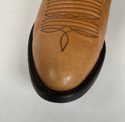 Vintage Panhandle Slim Cowboy Boots | Ostrich Leg & Smooth | Set of (2) | 8 D