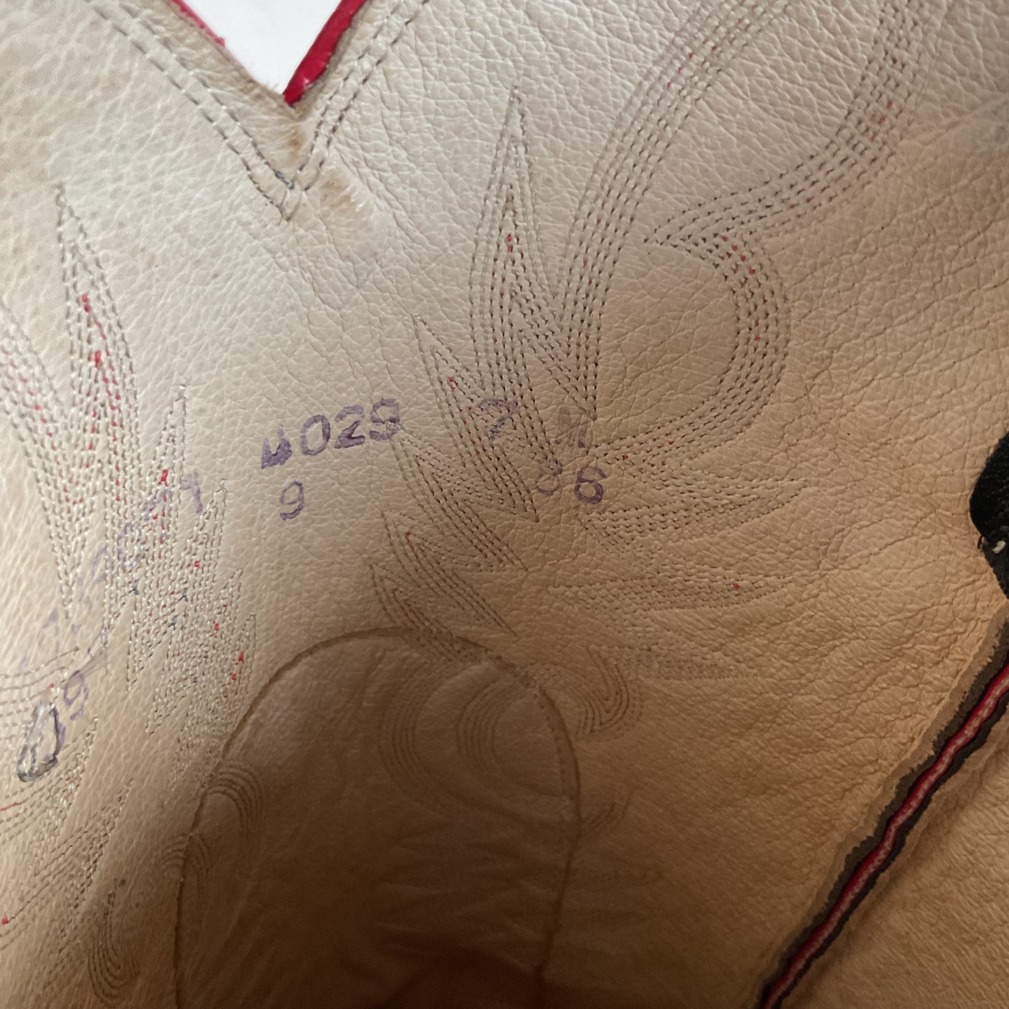 Vintage Dan Post Red Python Snakeskin Cowgirl Boots 7 M USA Made