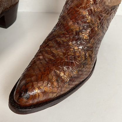 Vintage Dan Post Anaconda Cowgirl Boots | Metallic | USA Made | Women’s 7.5 M