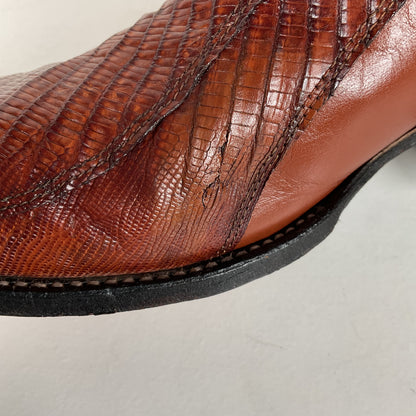 Vintage Tony Lama Teju Lizard Cowboy Boots | Gold Label | Men’s 7 B | Women’s 8