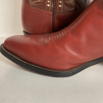 1960s Justin Pee Wee Cowboy Boots 10 D Shorty