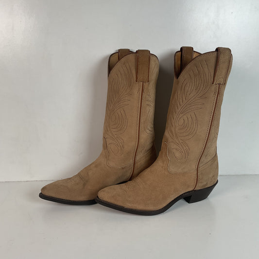 Vintage Women’s Rough Out Suede Cowgirl Boots 8 M USA Made