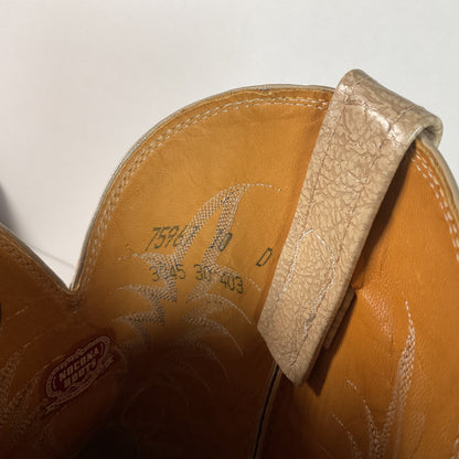 Vintage Nocona Kangaroo Cowboy Boots | USA Made | Sand | Men’s 10 D