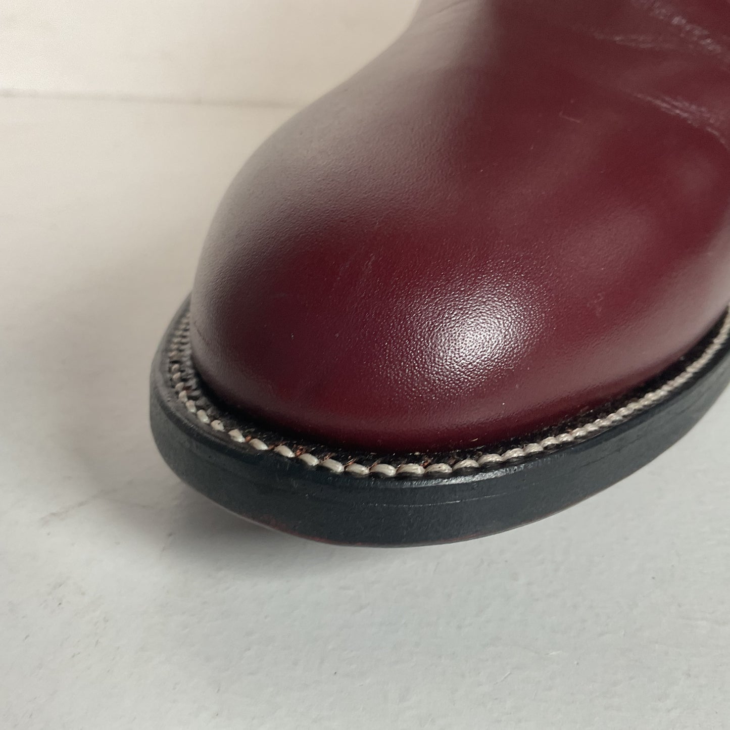 Justin Burgundy Calf Roper Boots 13 D USA Made