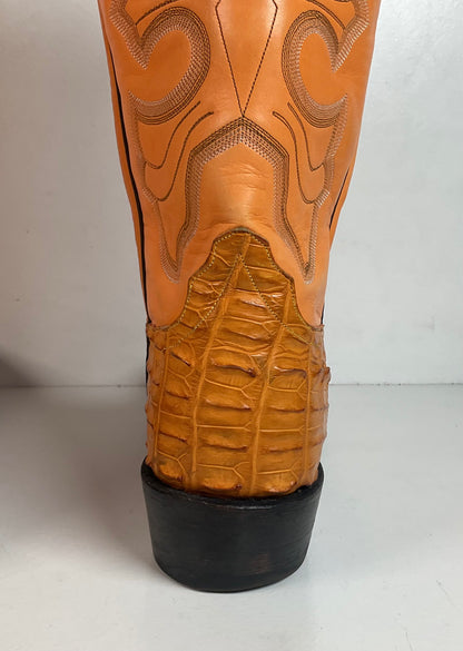 Rios Of Mercedes Hornback Caiman Cowboy Boots 10 C  Butterscotch Exotic