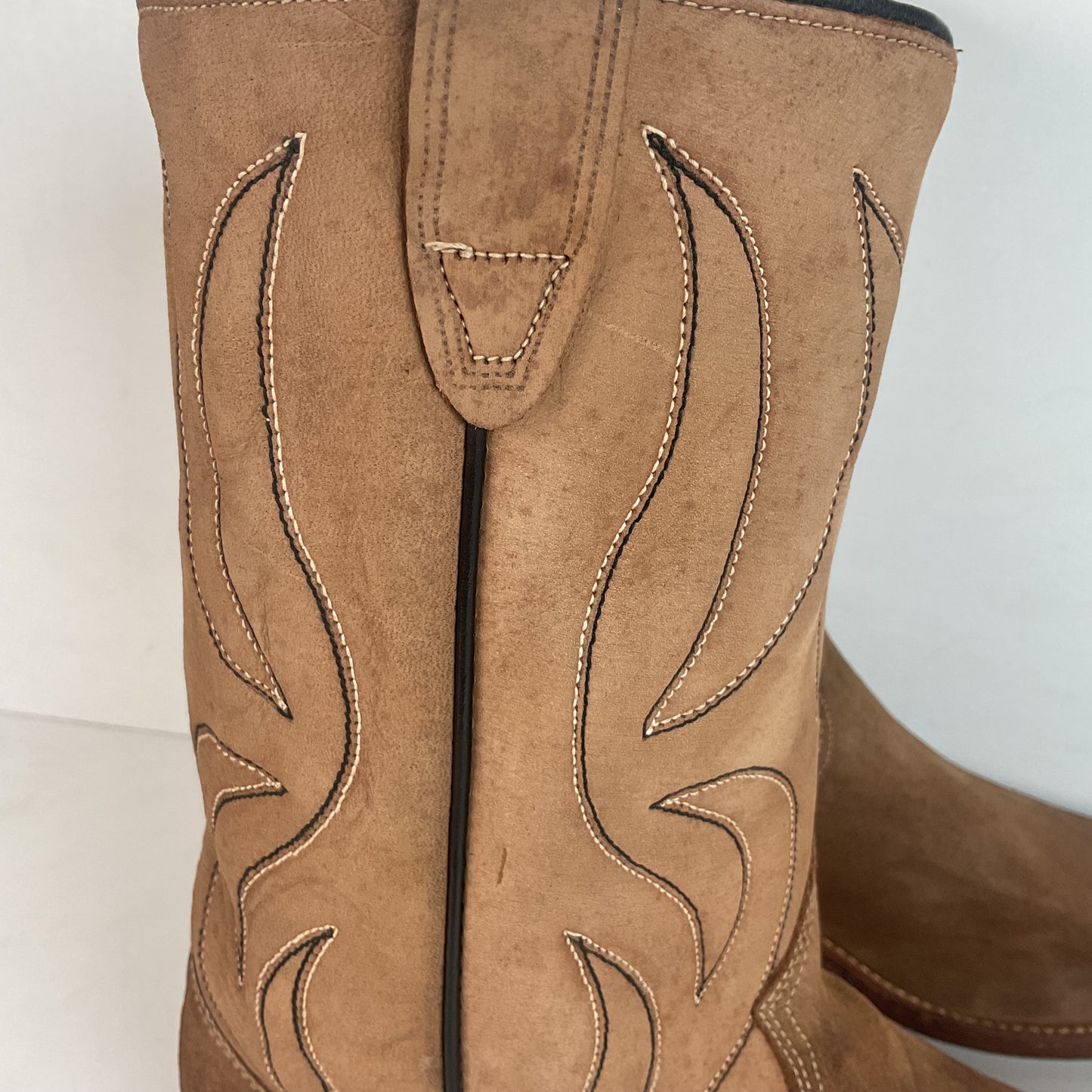 1960s Rodeo Suede Cowboy Boots 11.5 D Rough Out USA Made