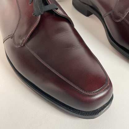 Vintage Florsheim Plain-Toe Derby Shoes | Burgundy Veal | 1970s | Men’s 13 B