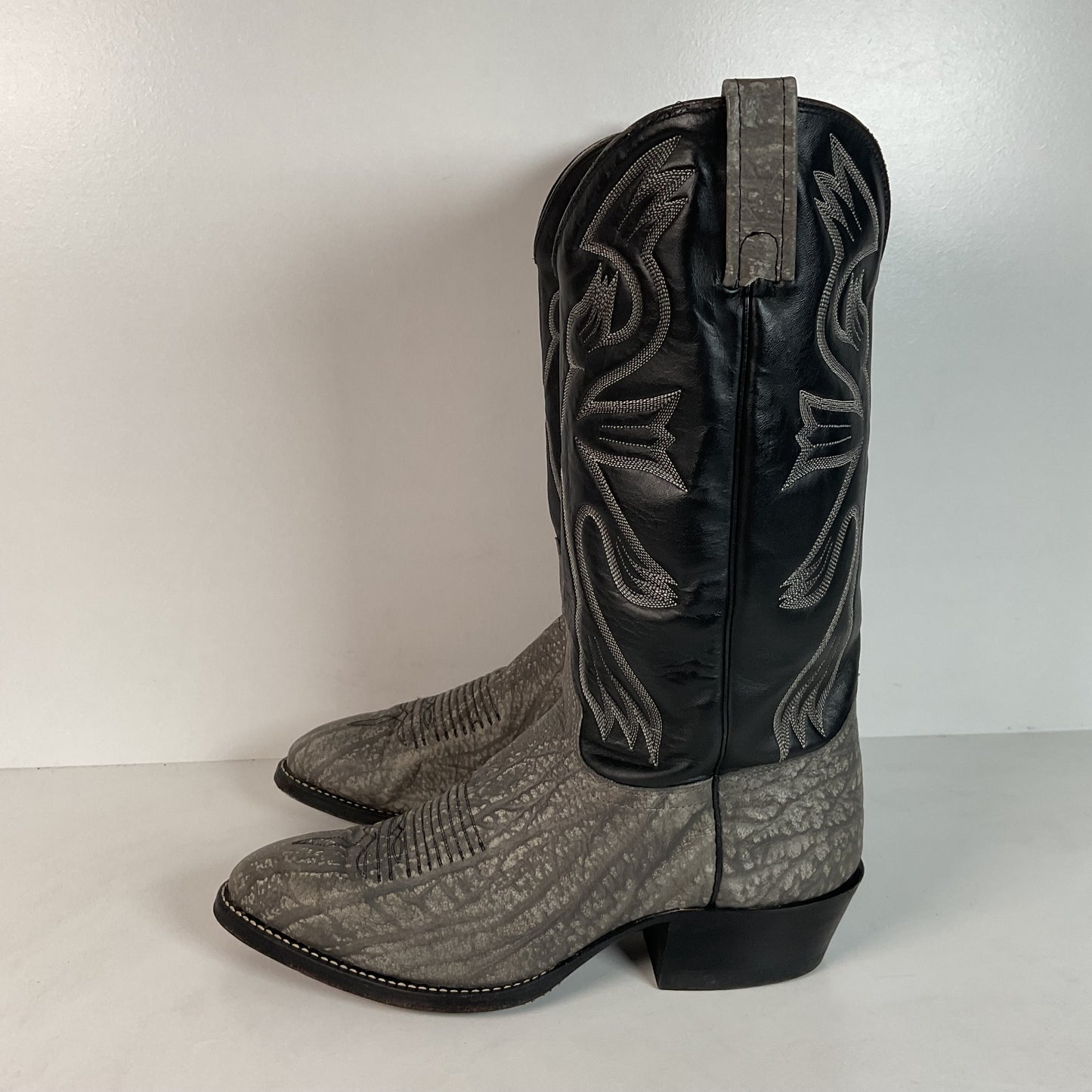 Vintage J. Chisholm Sueded Cowboy Boots | USA Made | 10 EE