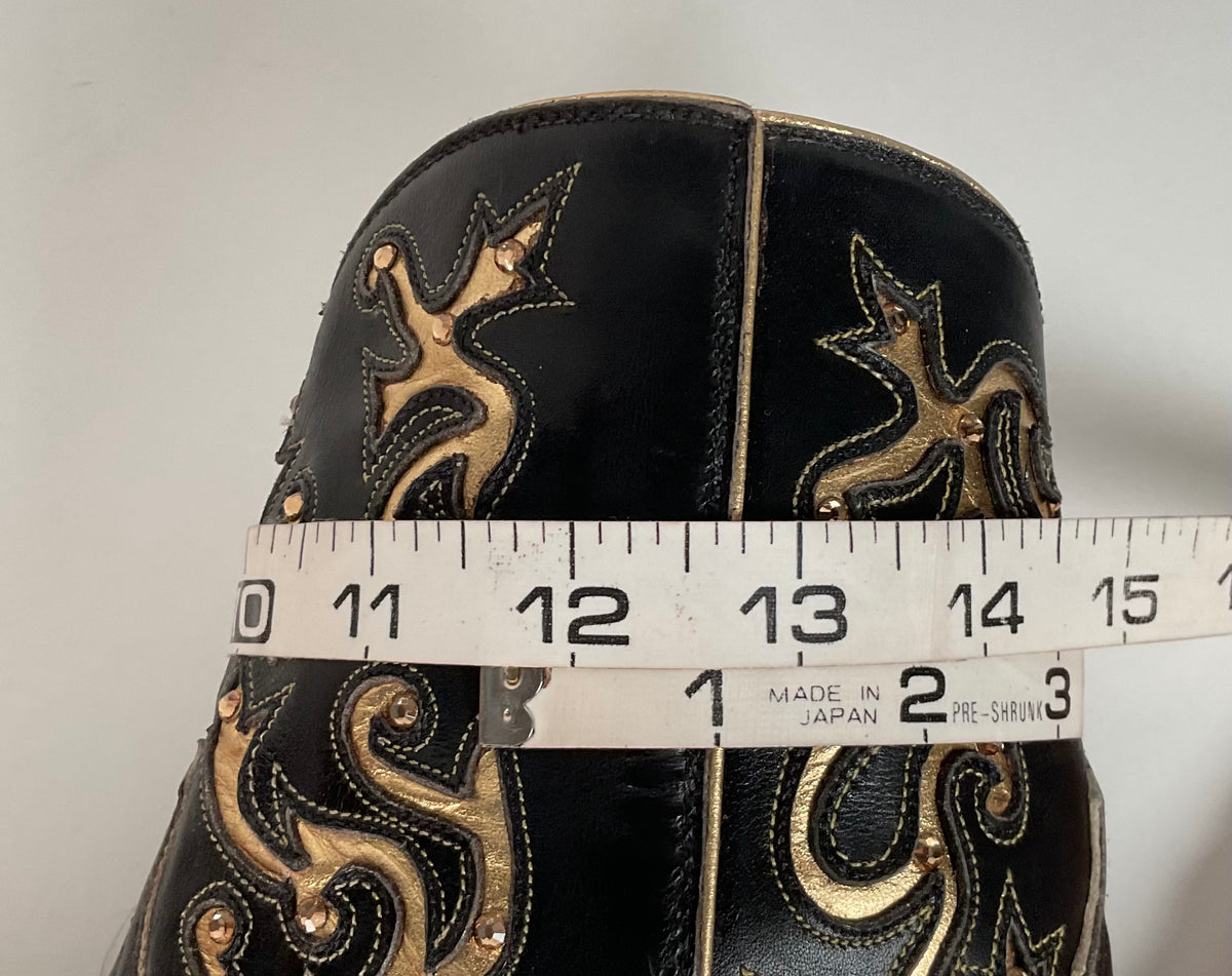 Back at the Ranch Western Zip Cowgirl Boots | Custom | Priscilla Crystals | 7.5