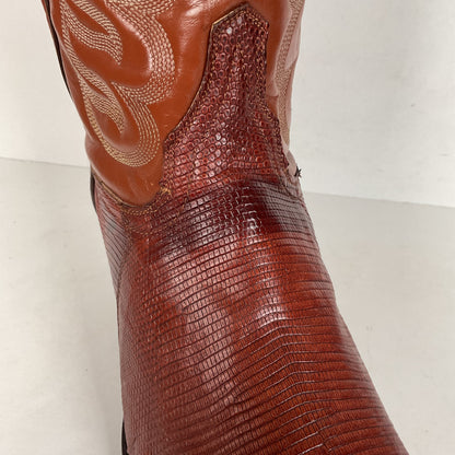 Vintage Tony Lama Teju Lizard Cowboy Boots | Gold Label | Narrow | Men’s 9.5 B