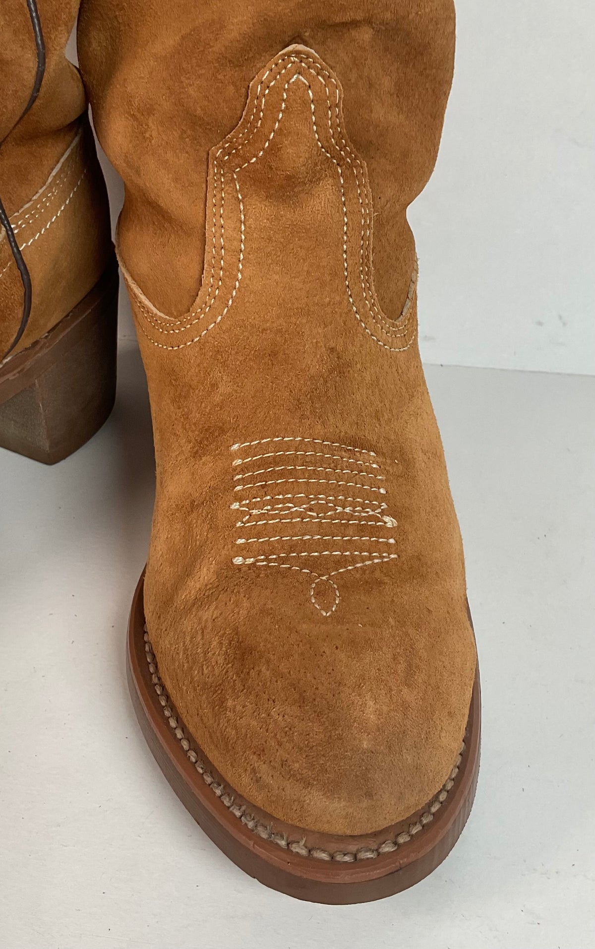 Vintage Wolverine Pig Skin Suede Cowgirl Boots | USA Made | Women’s 7.5 M