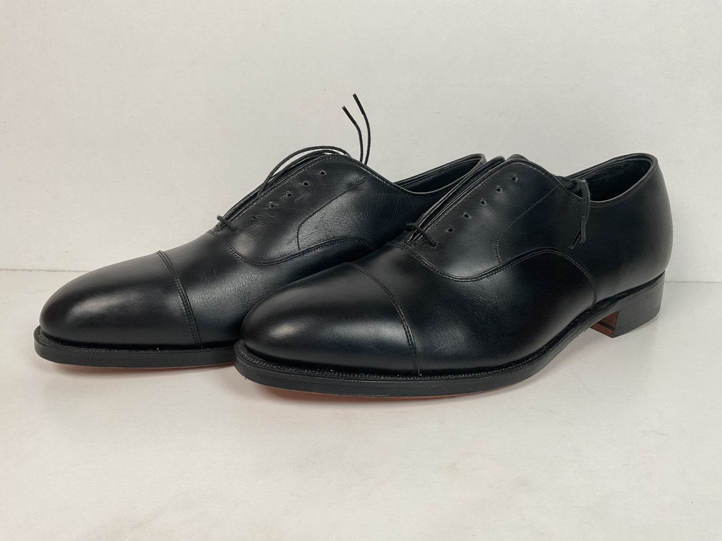 Vintage Johnston Murphy Cap Toe Oxford Shoes 11 D USA Made Crown Aristocraft