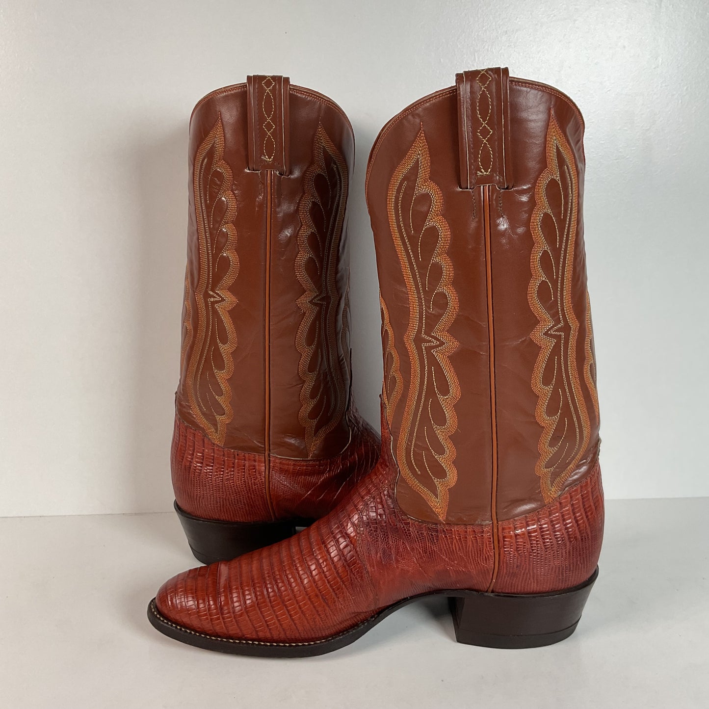 Vintage Tony Lama Teju Lizard Cowboy Boots | Gold Label | Men’s 11 D