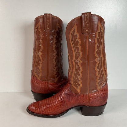 Vintage Tony Lama Teju Lizard Cowboy Boots | Gold Label | Men’s 11 D