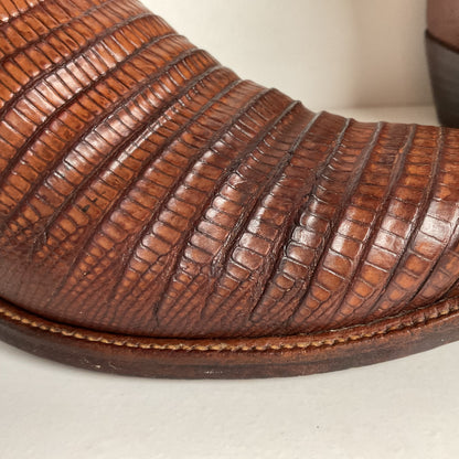 Vintage Lucchese San Antonio Cowboy Boots | Teju Lizard | Narrow | Men’s 9.5 B