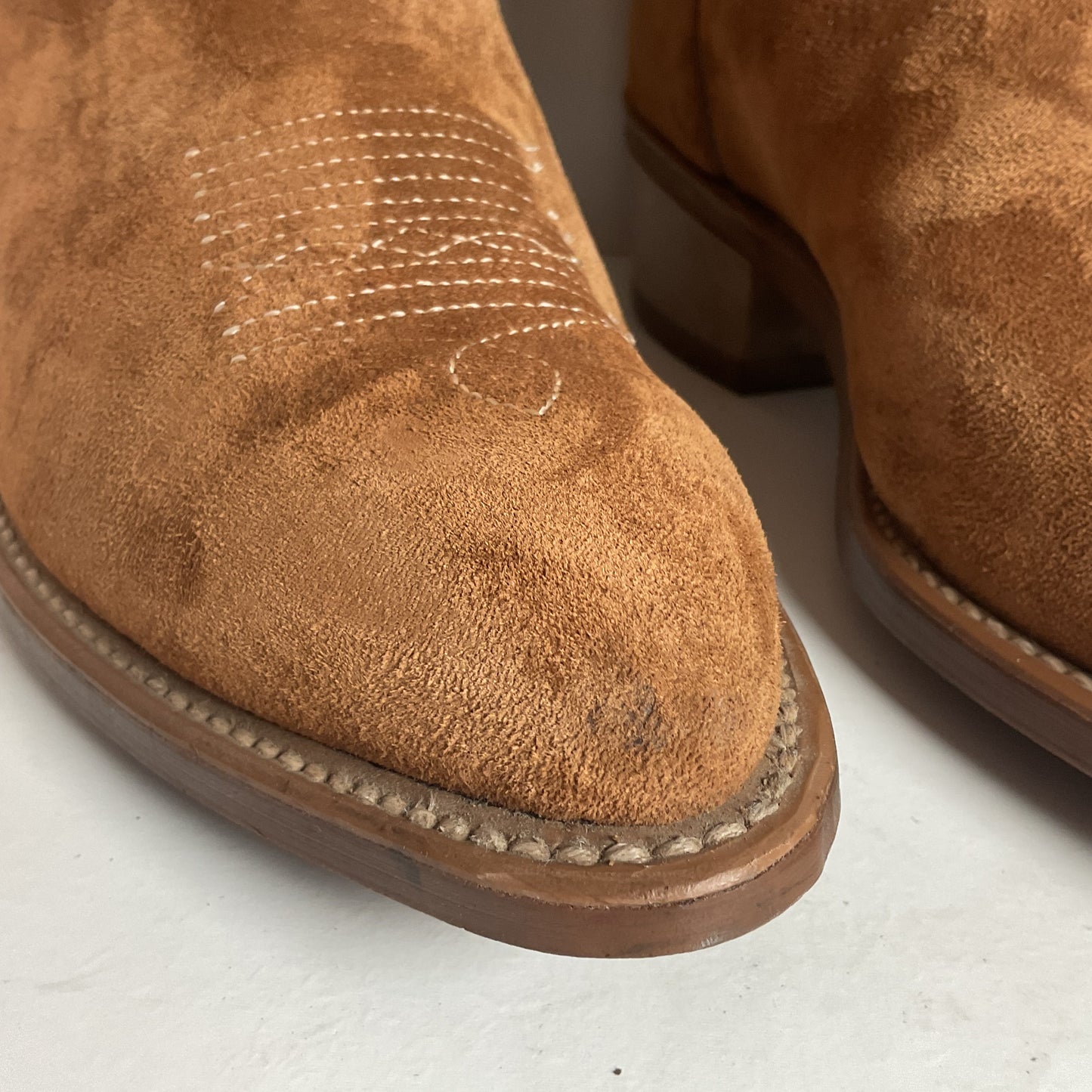 Wolverine Pigskin Suede Cowboy Boots 8.5 EE USA Made Rough Out