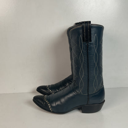 Vintage Tony Lama Cowgirl Boots | Lizard Tip | Gold Label | 5.5 B | Women’s 6.5