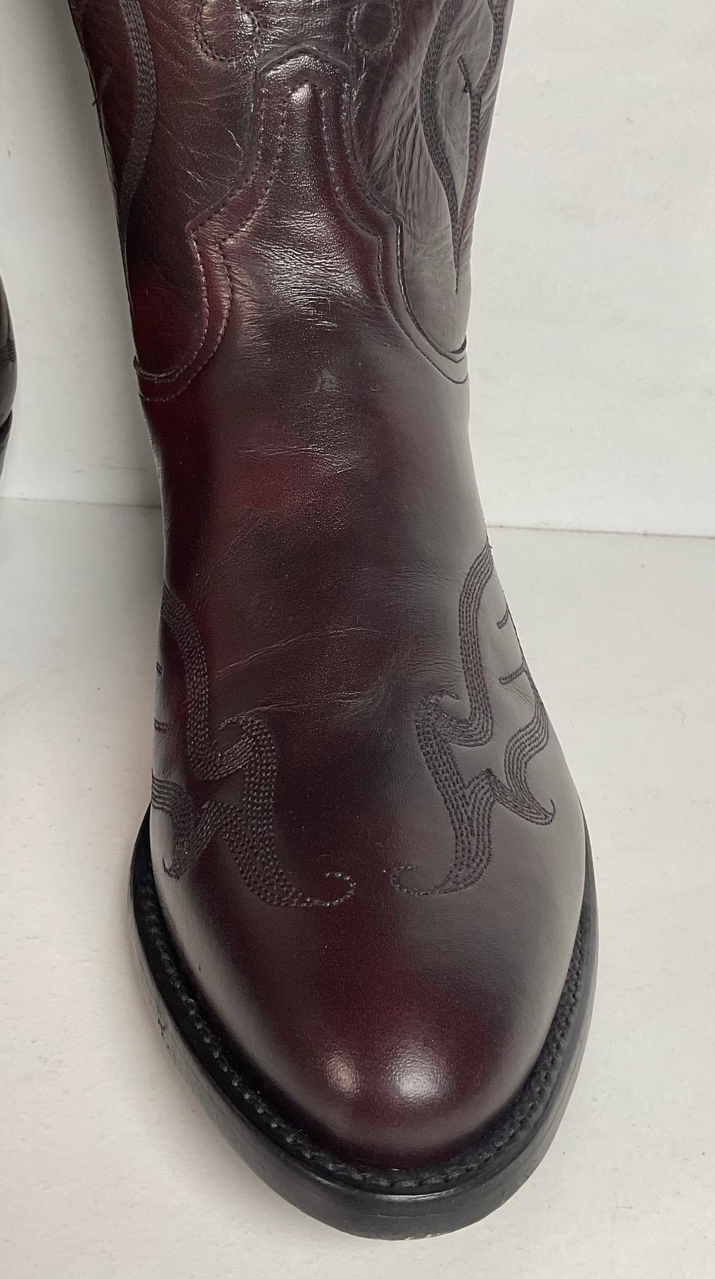 Vintage Tony Lama Cowboy Boots Men’s 9.5 D Black Cherry
