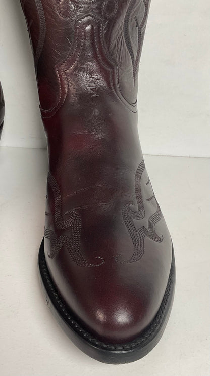 Vintage Tony Lama Cowboy Boots Men’s 9.5 D Black Cherry