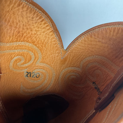 Vintage Tony Lama Smooth Ostrich Cowboy Boots | 1970s | Gold Label | Men’s 12 B