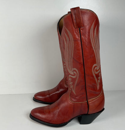 Vintage Tony Lama Chocolate Cow Cowboy Boots | Gold Label | Men’s 8 | Women’s 9