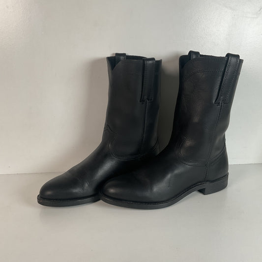 Frye Pull On Motorcycle Boots Men’s 8.5 M | Women’s 9.5 USA Made Soft Toe Roper