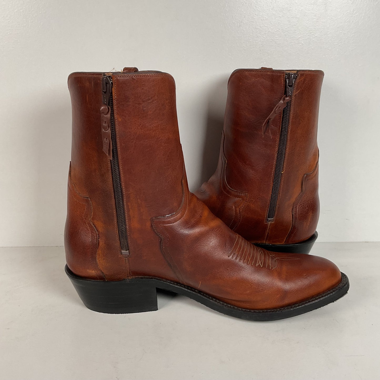 Lucchese Western Side Zip Boots | Ankle | Classics Handmade | 10.5 EE