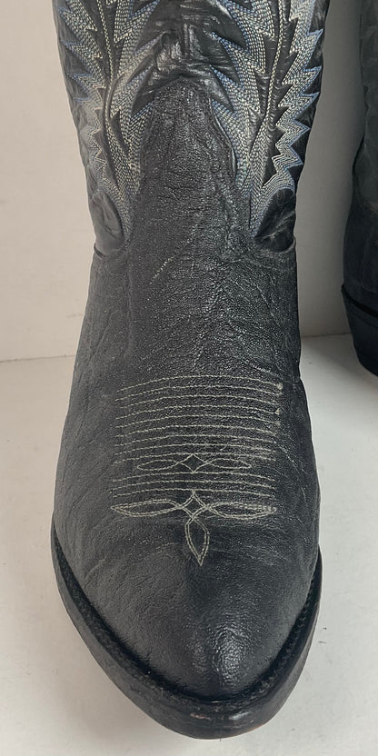 Vintage Tony Lama Elephant Cowboy Boots 10.5 EE Gold Label USA Made